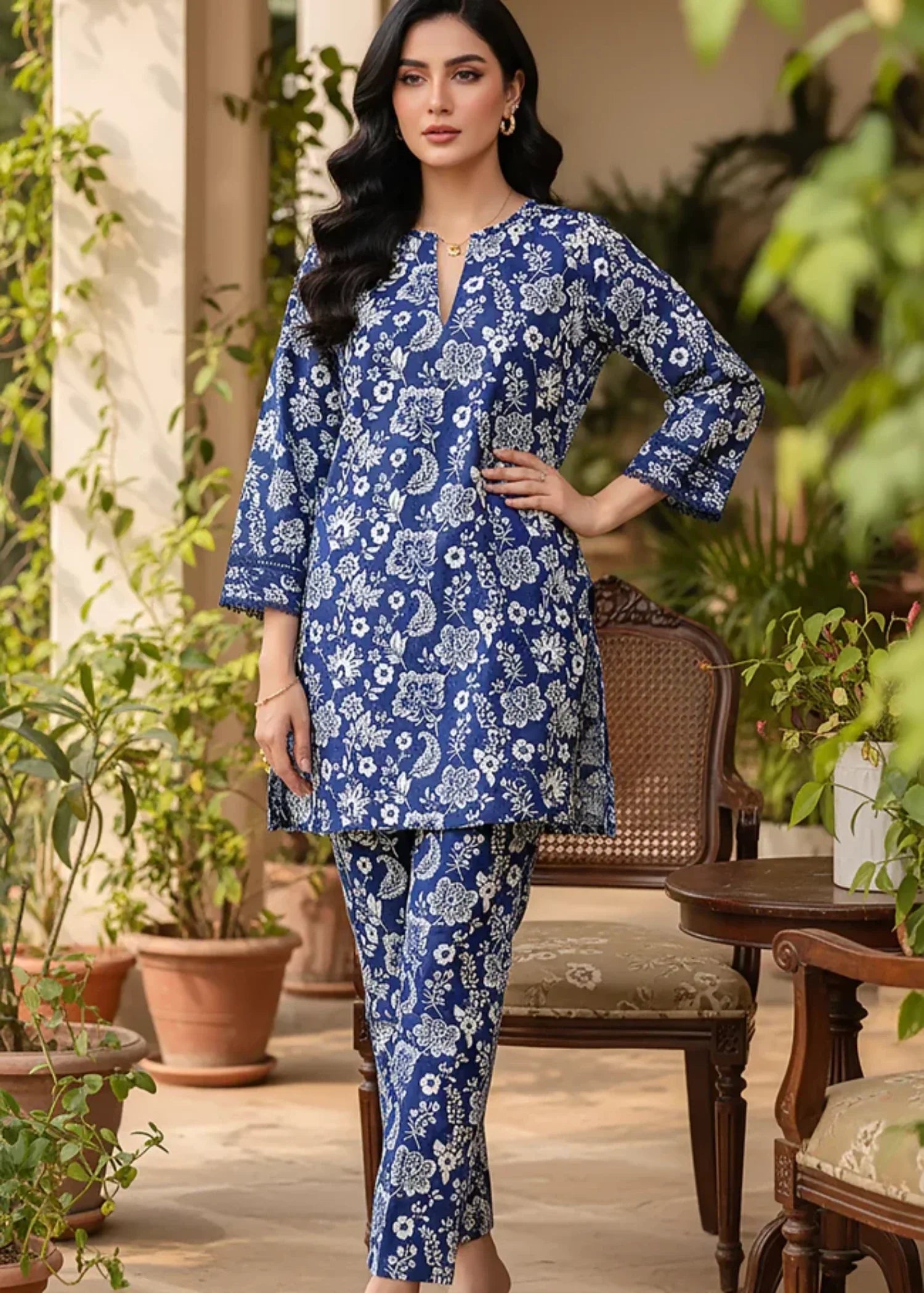 Lakhany Ready to wear Printed Shirt & Trouser (LG IZ 0450 W PRT 2P) Women 2pcs
