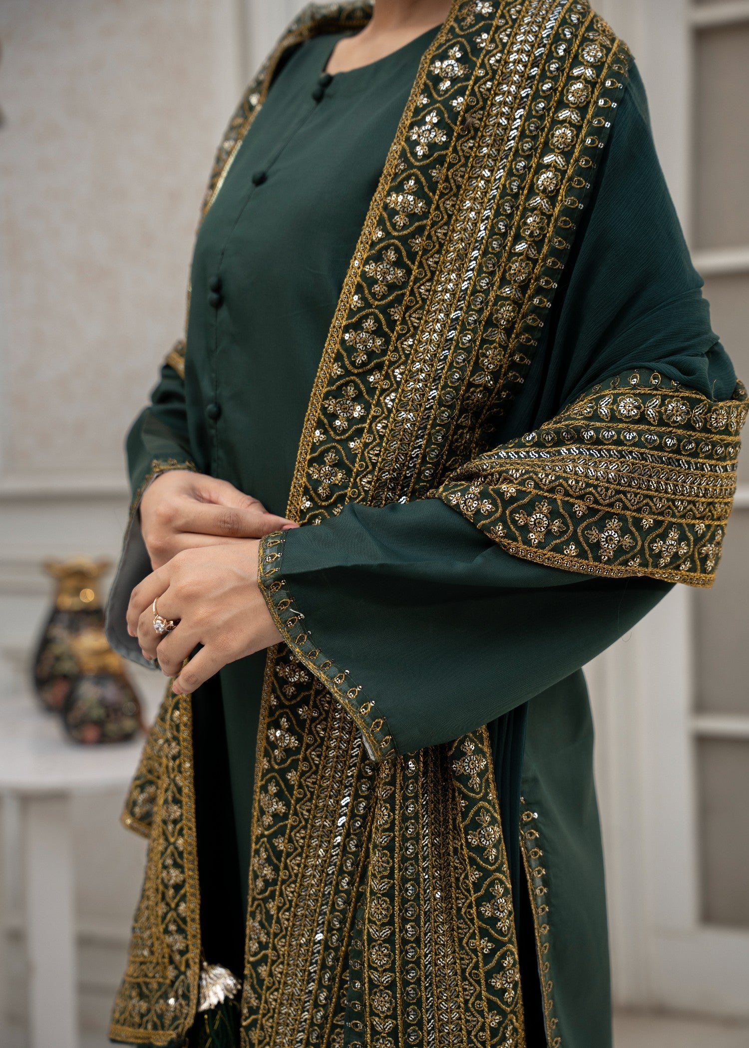 Maharani Official Green Mystique | Women 3pcs