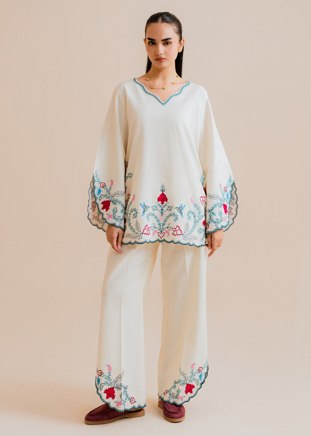 Kiara Eldyn – Embroidered Co ords Khaddar Set Women 2pcs