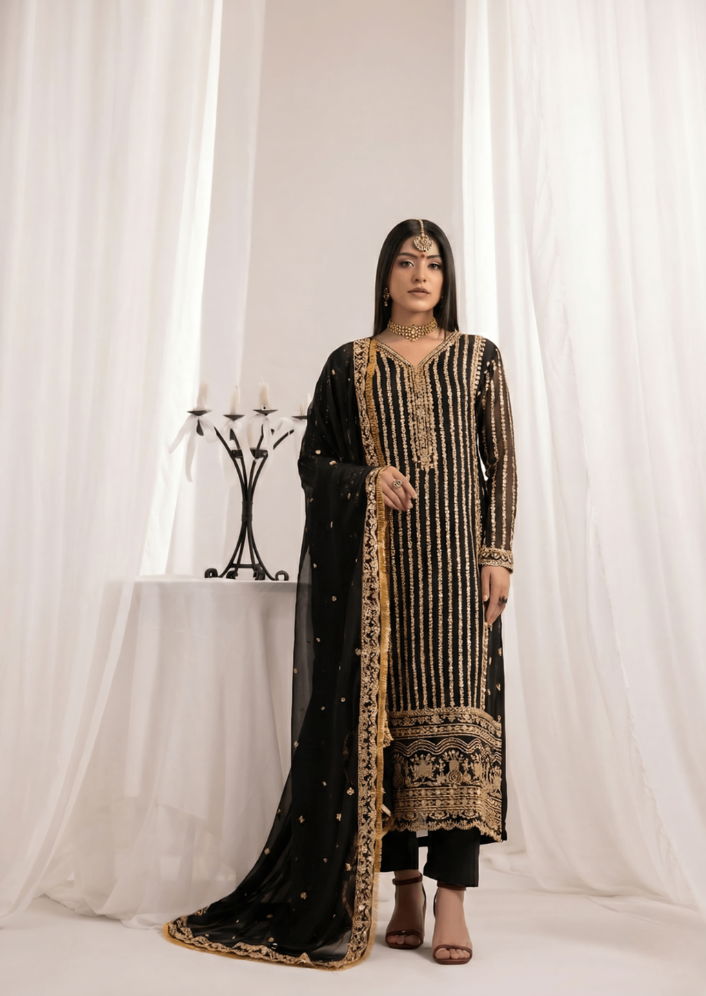 Alyssa BLACK SUIT ALN401 B Women 3pcs