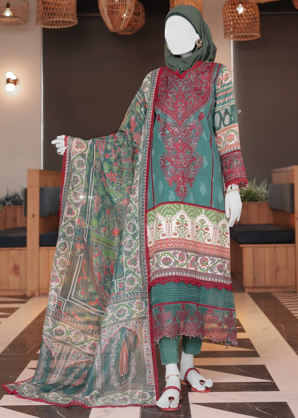 Panjnad By J. Embroidered Stitched Suit | PLS 24 7587 Women 3pcs