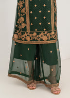 Four Season Boutique ARZOO CHIFFON BOTTLE GREEN Women 3pcs