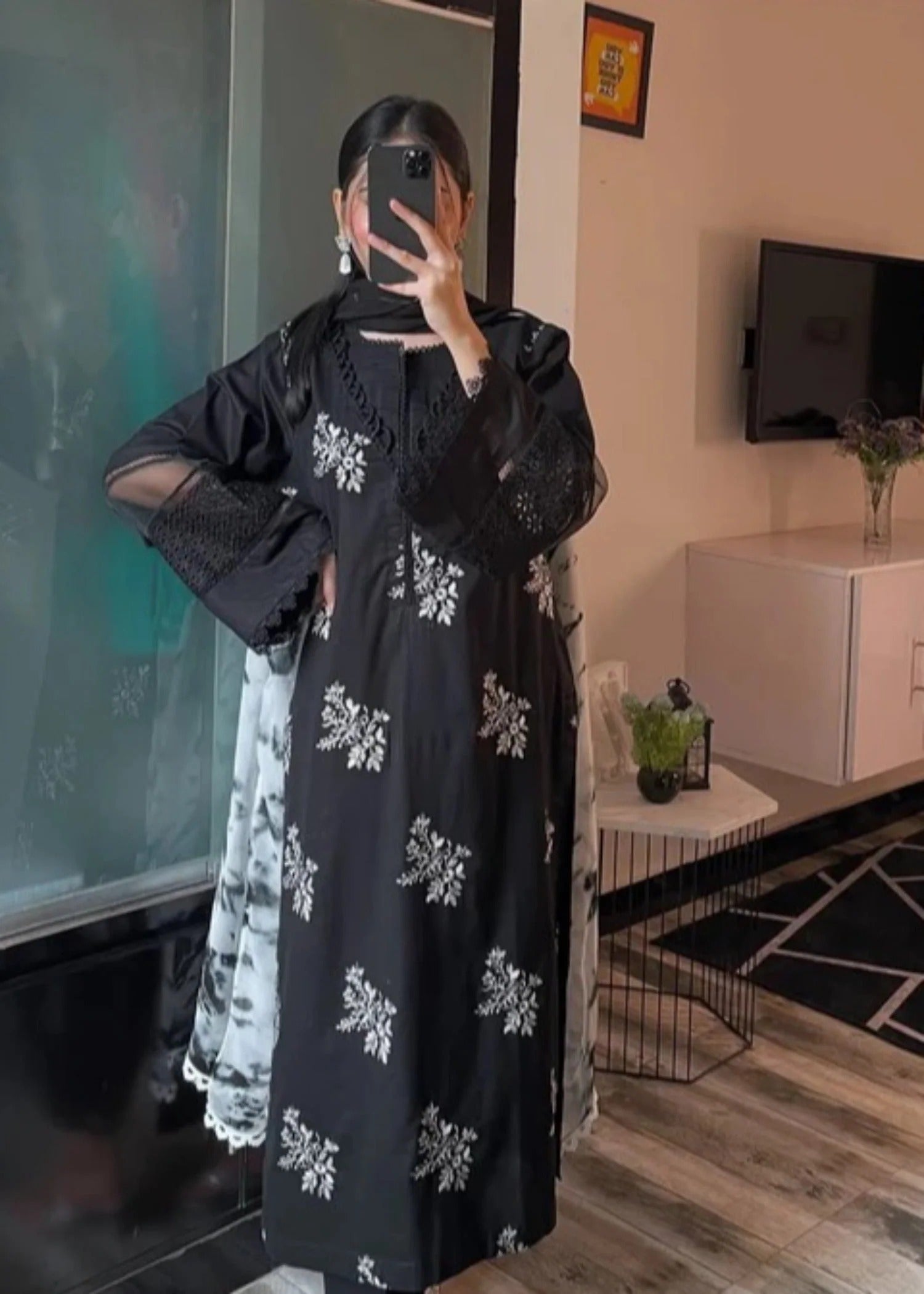 Chaudhary Arts Nora Black Embroidered Women 3pcs