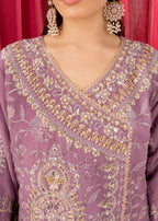 Four Season Boutique SAJAL CRUSH PLAZZO MAUVE Women 3pcs