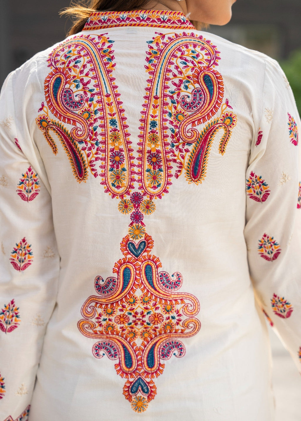 Sahibas By Mirza Violet ( Off White ) Women 2pcs