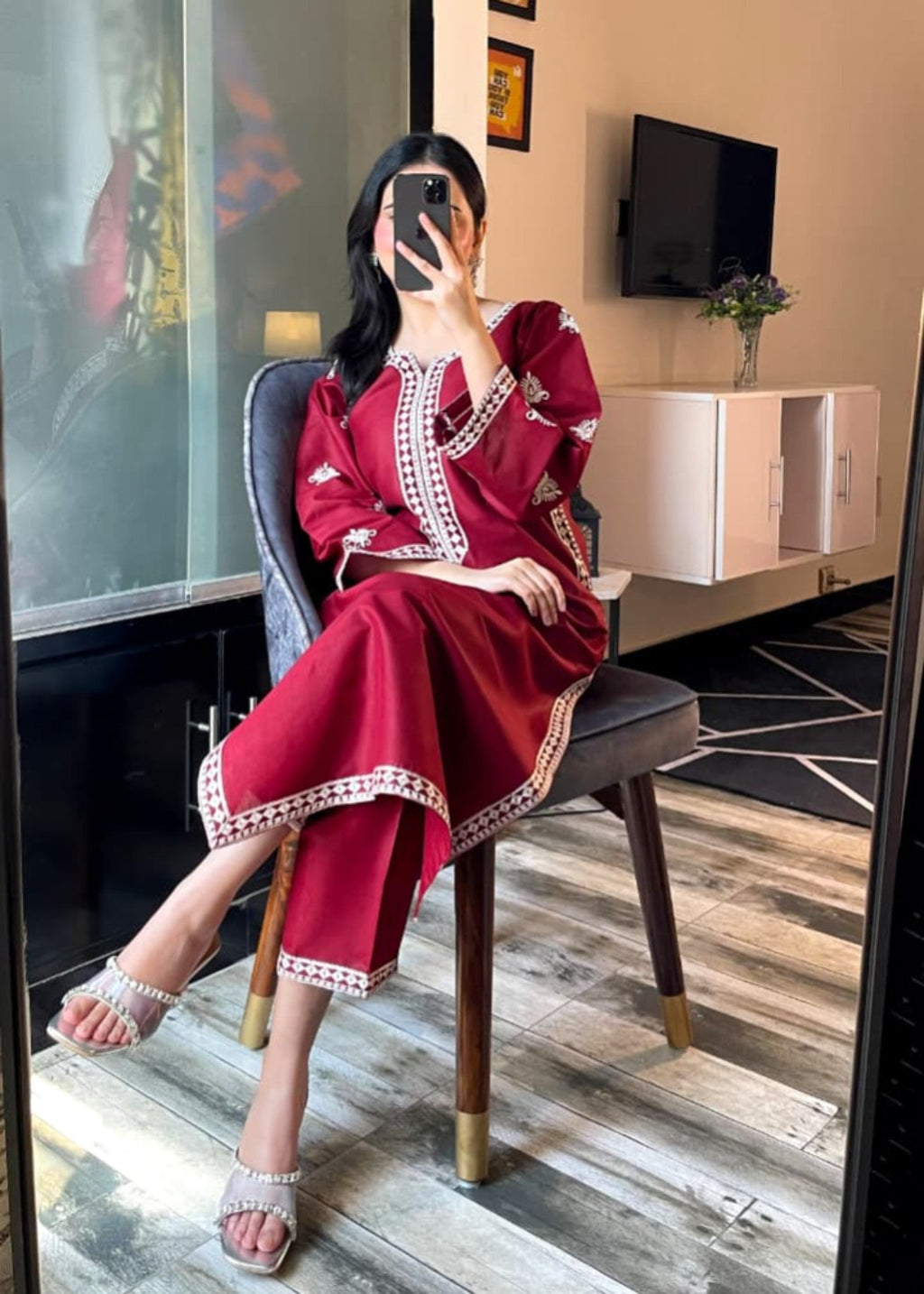 Tehzeeb Libas LILY EMBROIDERED Women 2pcs