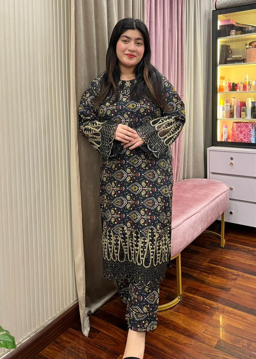 Shefoze Clothing fanch black Women 2pcs