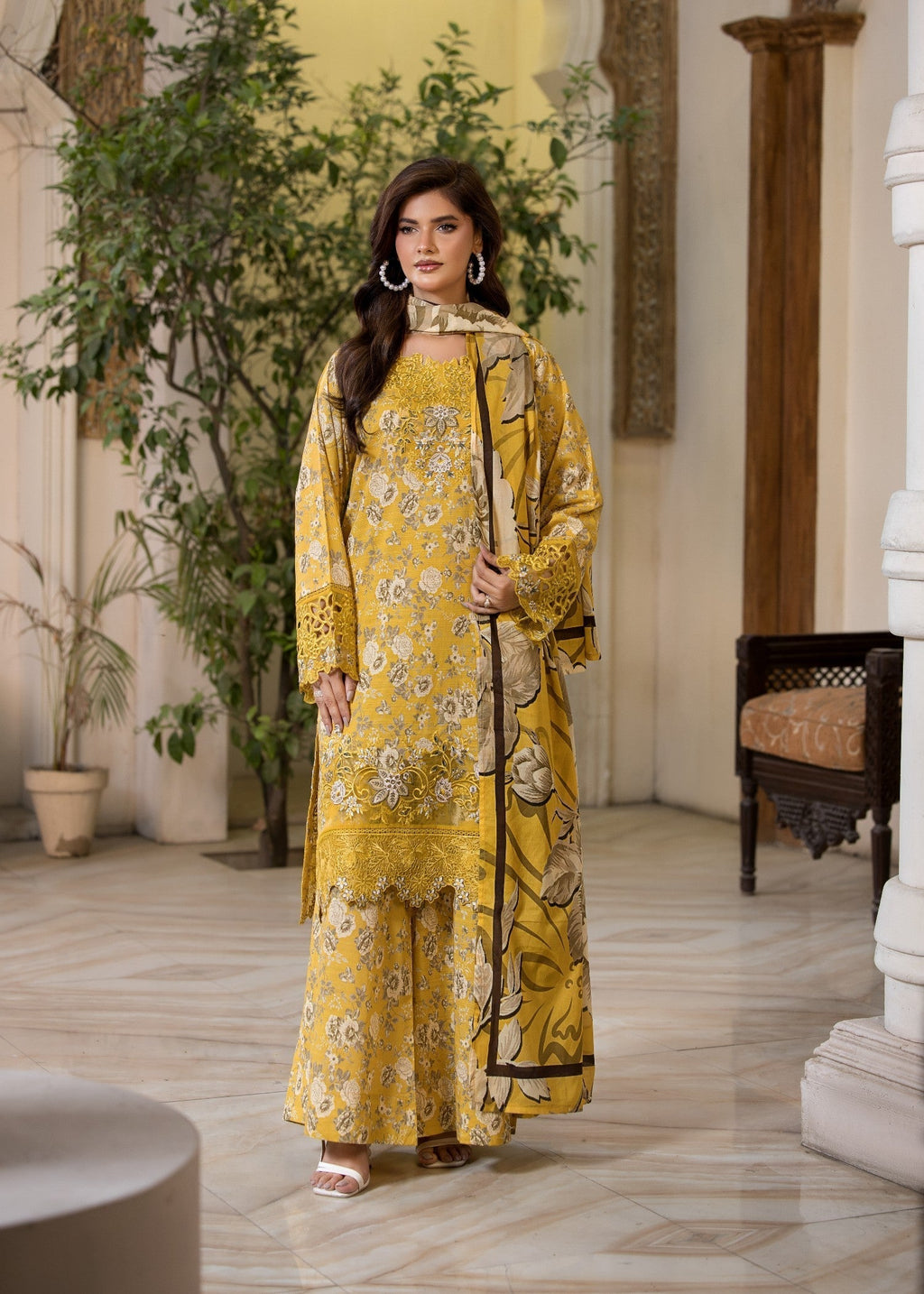 Bin Tayyab (BT006296 YELLOW) Women 3pcs