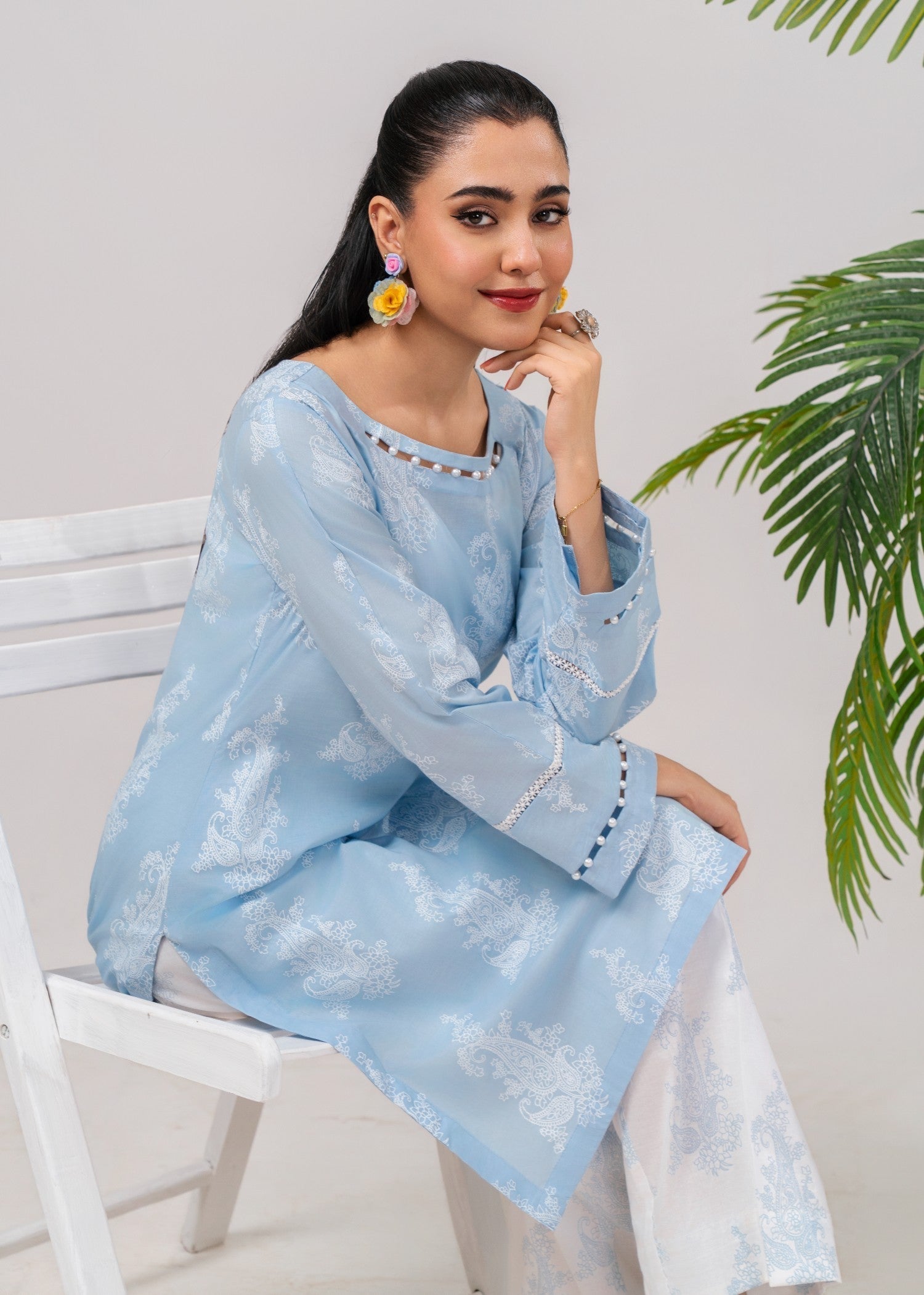 Sahibas By Mirza Hessonie Sky Blue Women 2pcs