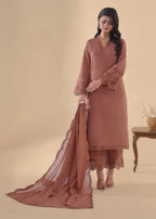 Luxeurs Cinnamon Embroidered Lawn Dress Women 3pcs