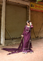 Suits By Sadia Crush purple style Women 3pcs