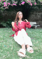 Urban Cut Cotton Embroidred Co Ord Set with Salwar Women 2pcs