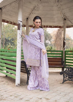 Maira Fashion Lilac Silk Plazo Set 75 Women 3pcs