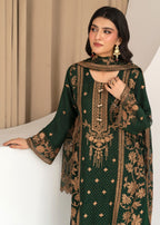 Four Season Boutique ARZOO CHIFFON BOTTLE GREEN Women 3pcs