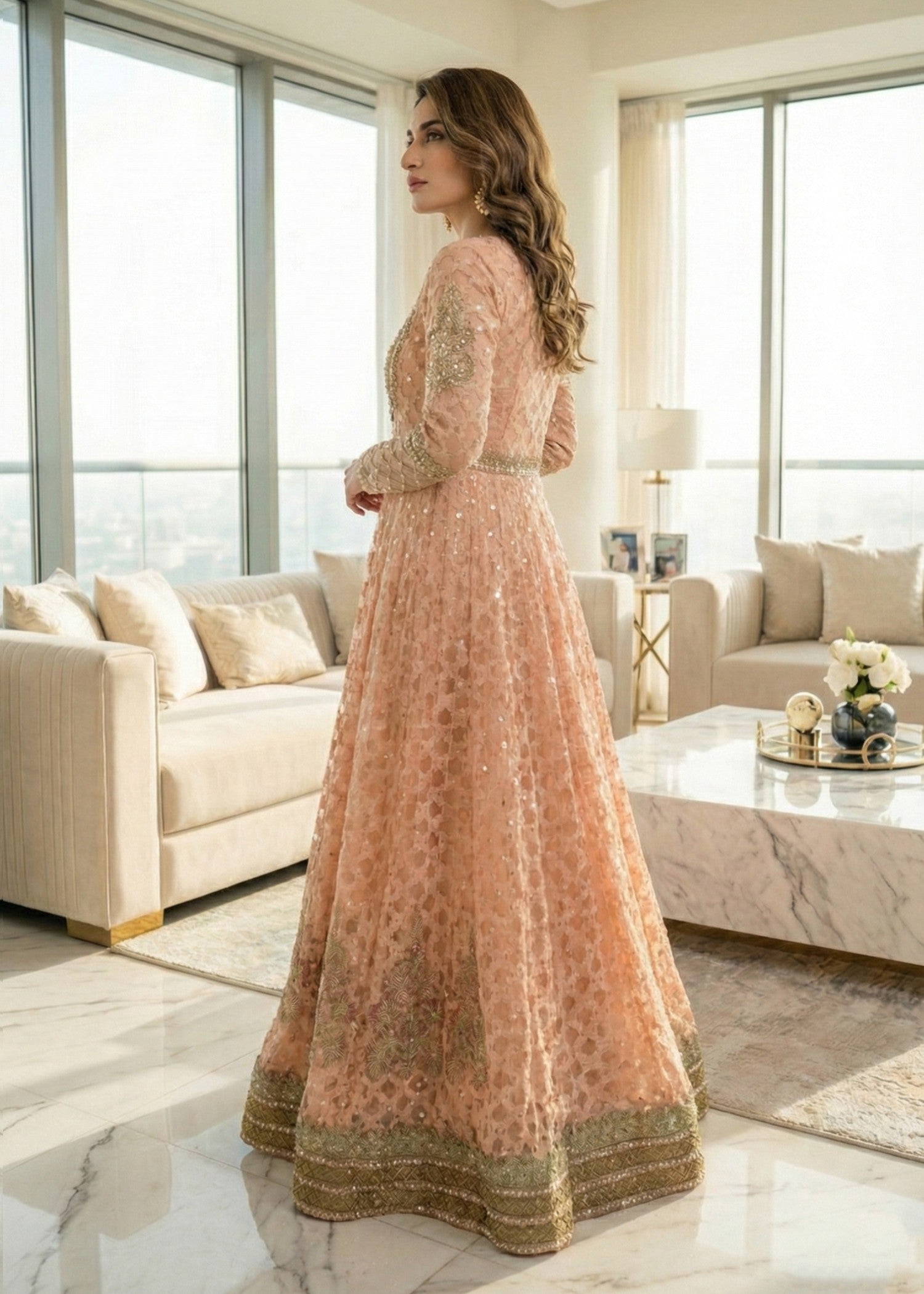 Diara Couture LAYLA US 565 PEACH PINK Women 3pcs