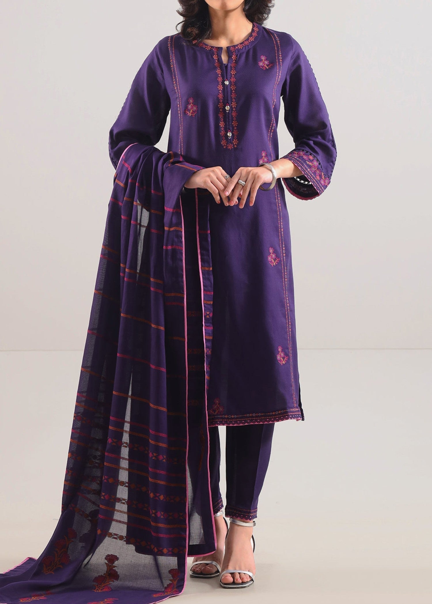 Saya Luxury Pret Embroidered Stitched W3LP 074 Women 3pcs