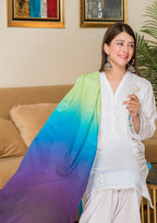 Yolo Pret Embroidered Cotton Lawn with Ombre Printed Lawn Dupatta OMBRE O25 0001 Women 3pcs