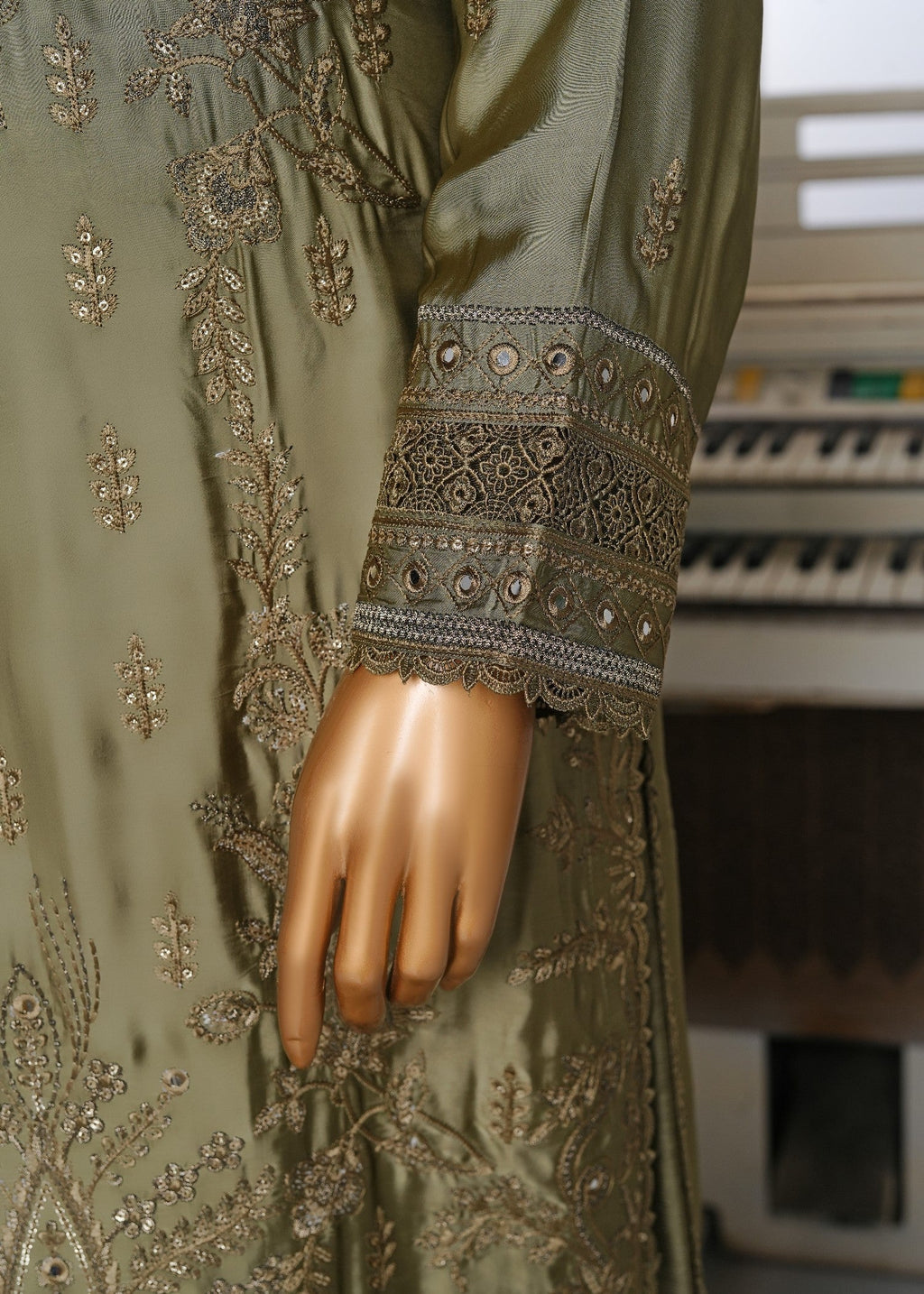 Ahmed Creations RUMAISA OLIVE GREEN Women 3pcs