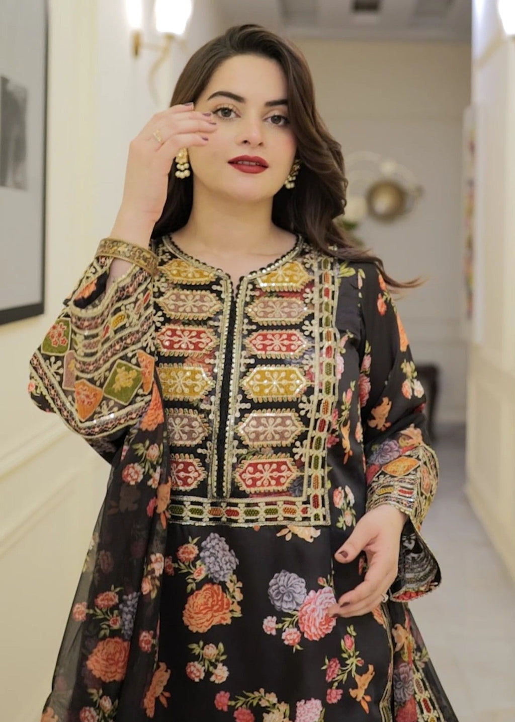 Tehzeeb Libas CHANDNI EMBROIDERED Women 3pcs