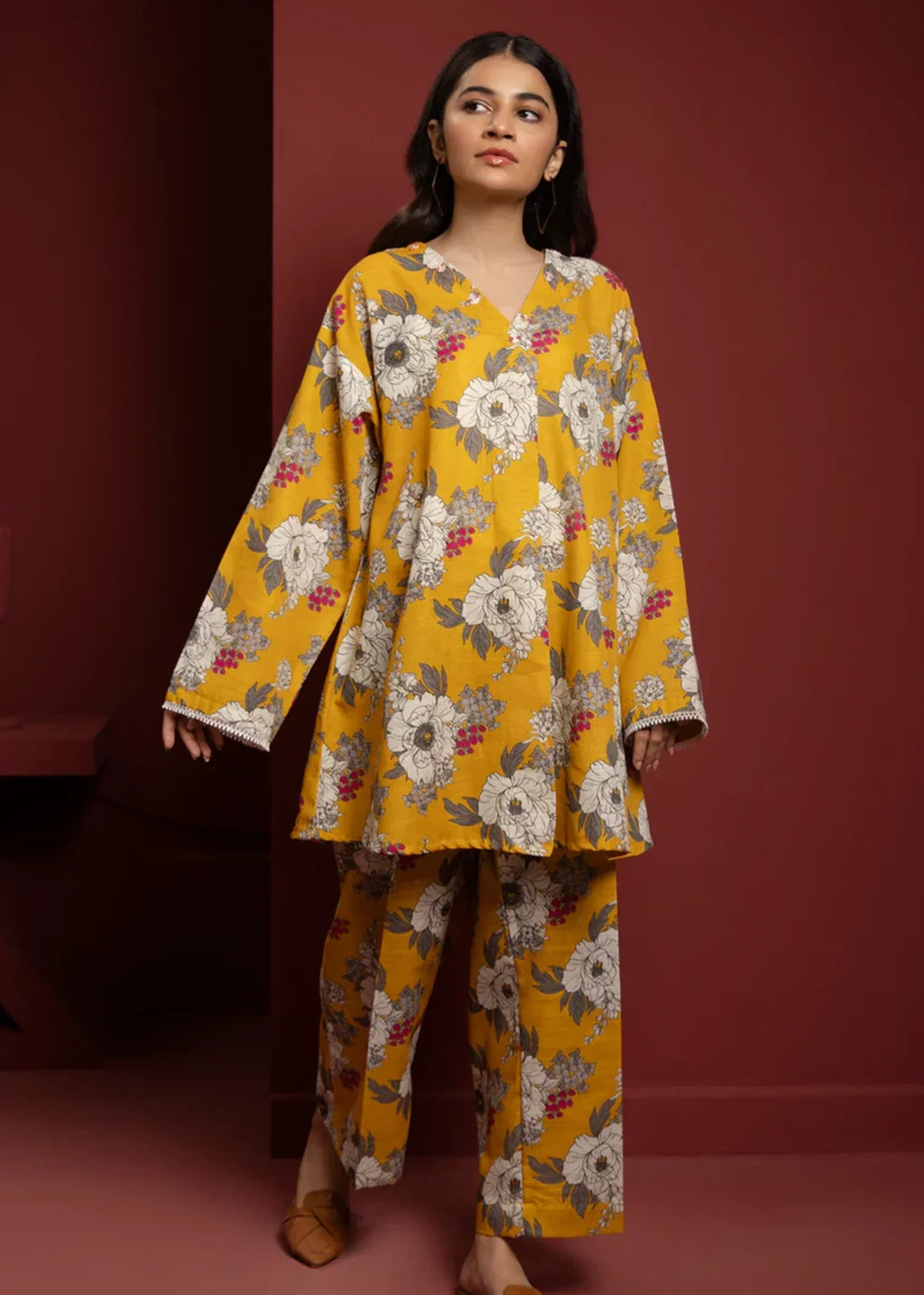 Zellbury WPW2423138 Mustard Women 2pcs