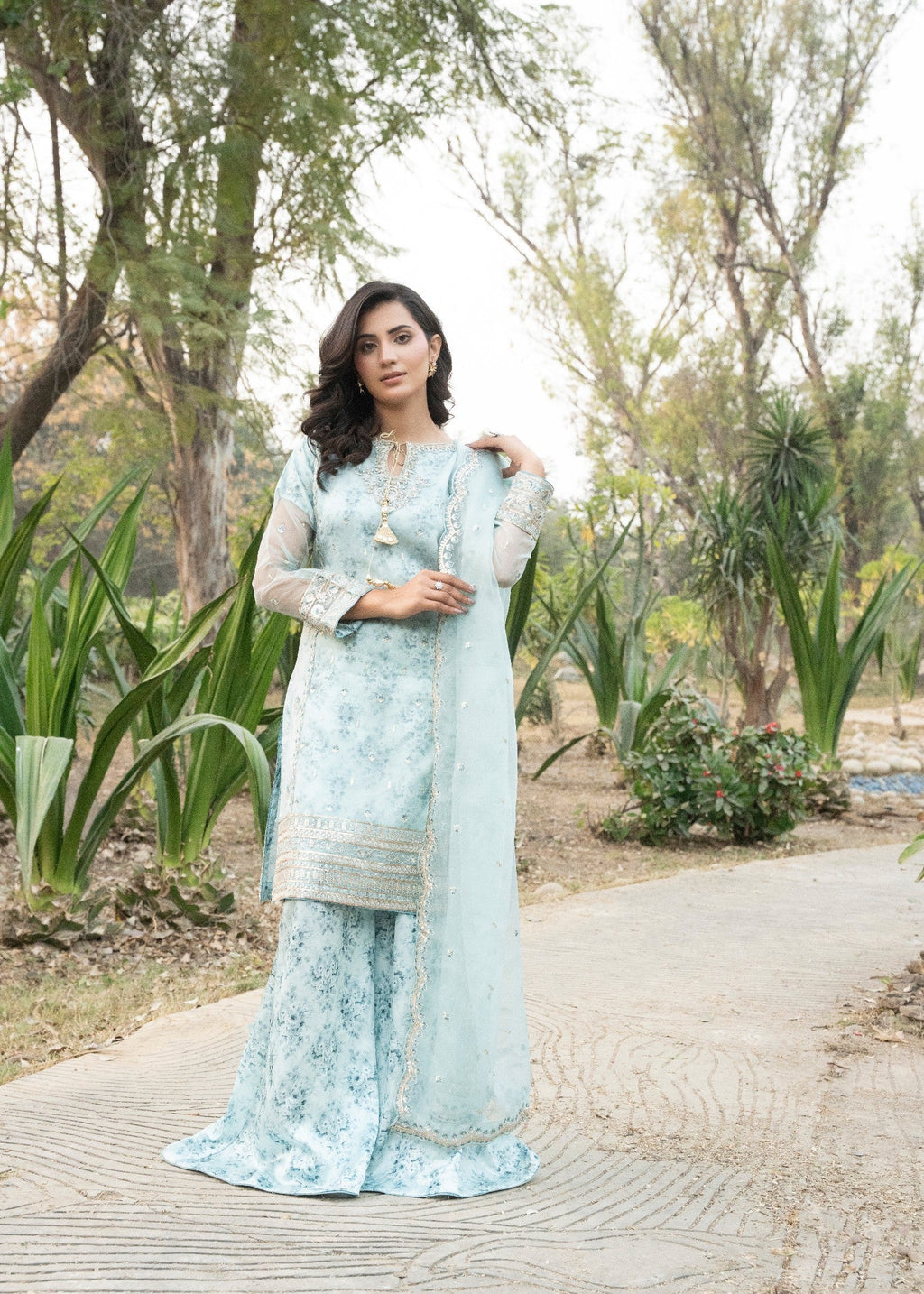 Maira Fashion Silk Sharara Set 77 Women 3pcs