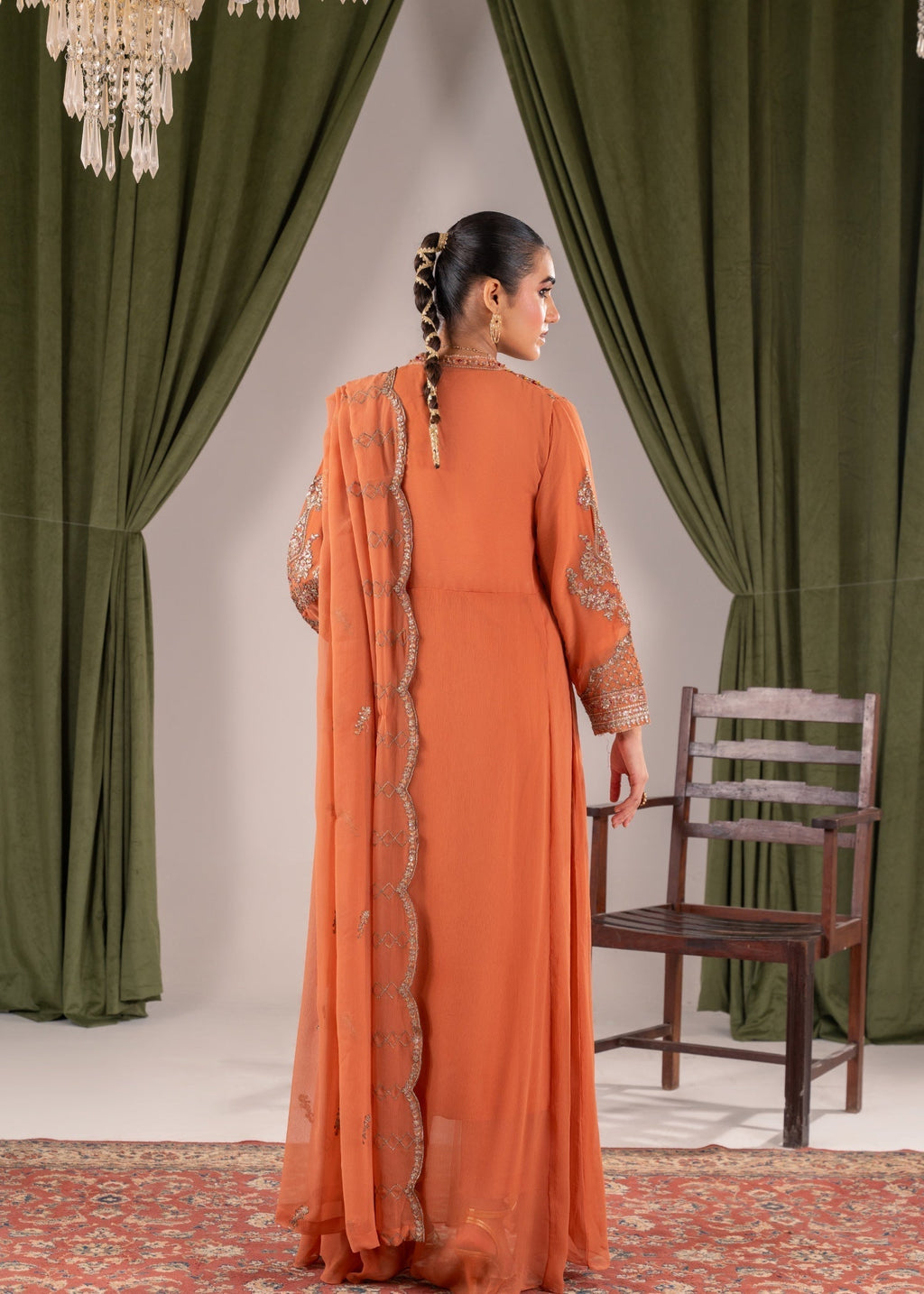 Pehnawa Fashion Flare Maxi chiffon Women 3pcs