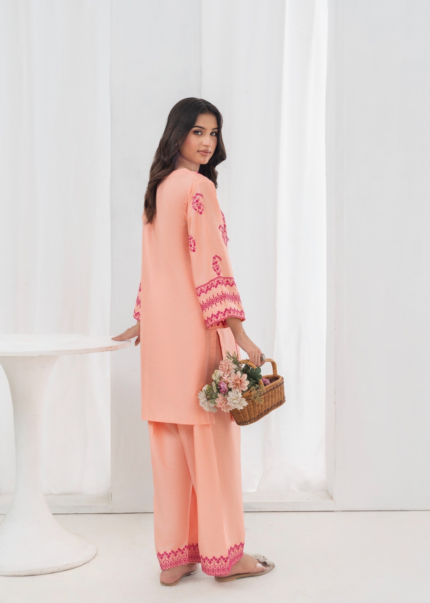Stylish Collection JUGNU PEACH (FARSHI SHAKWAR) Women 2pcs