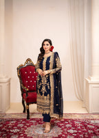 Alyssa Navy blue suit ALL402 Women 3pcs