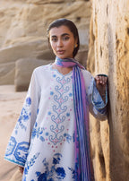 Sadaf Fawad Khan Blue Pottery Women 3pcs