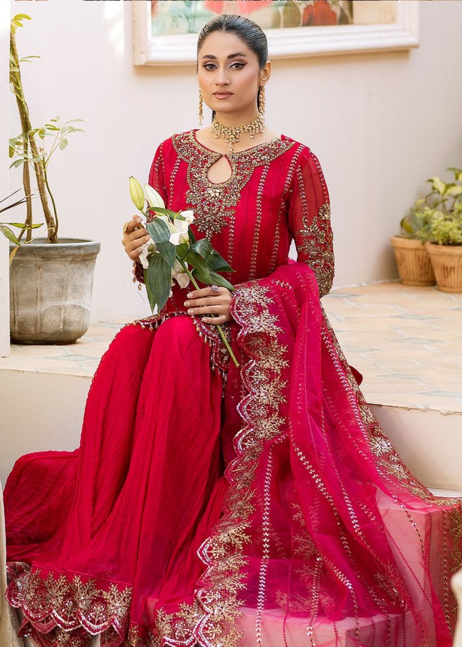 Suits By Sadia Hoty pinky Women 3pcs