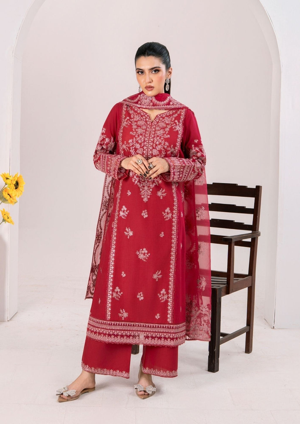 Alfatah Pret Embroidered Lawn ZAUQ S25 0002 Women 3pcs