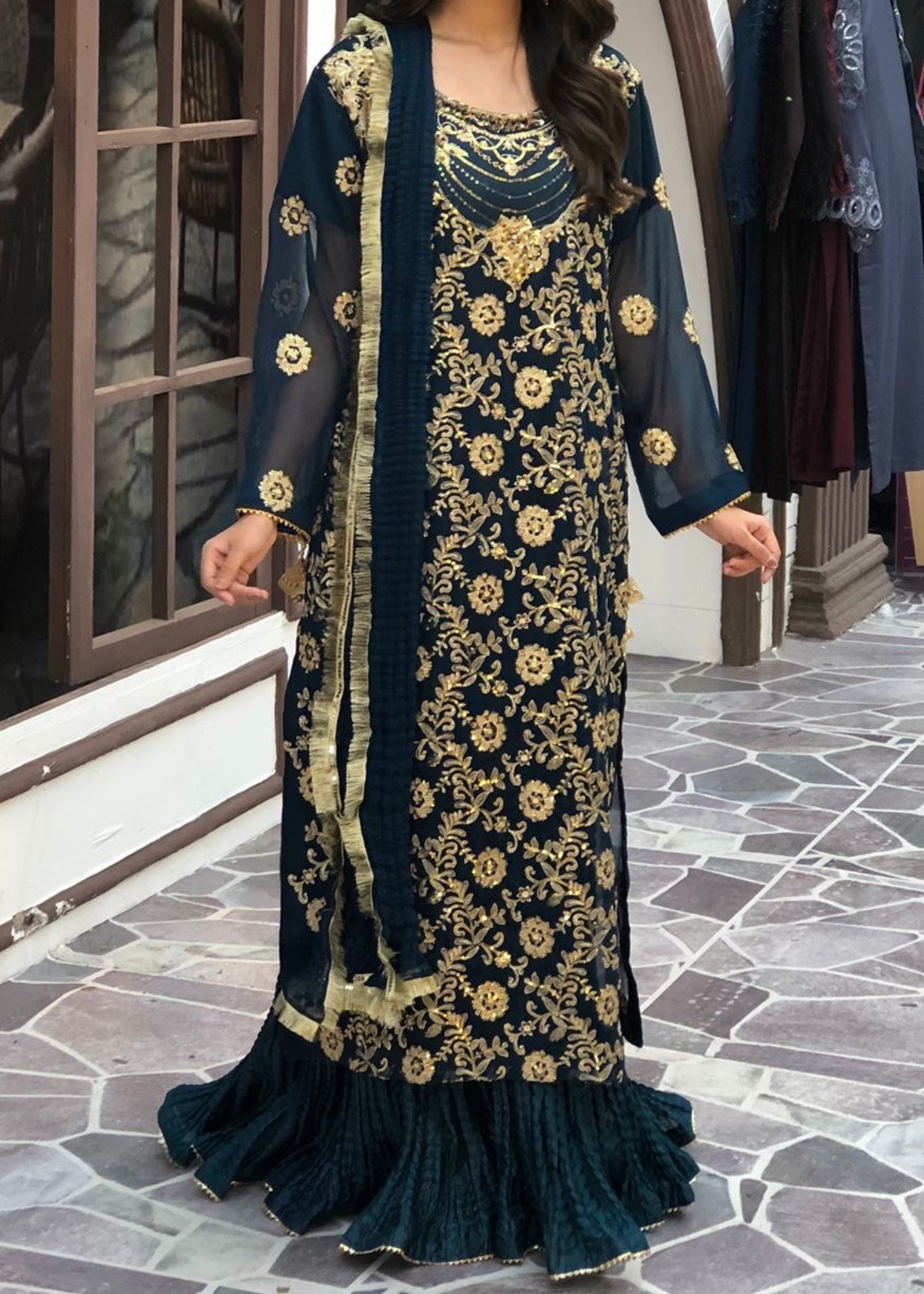 Suits By Sadia Crush style Teal Women 3pcs