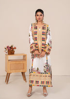 Rajdulari Kareena White Silk Kaftan Women 1pcs