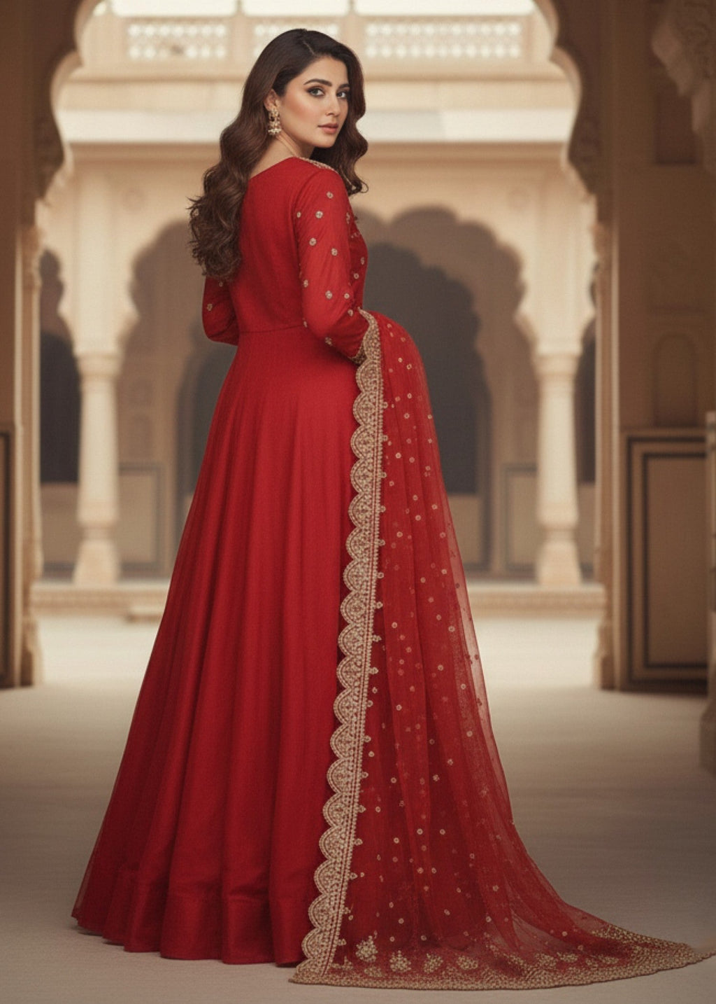 Diara Couture ZOHRA DF 24 TOMATO RED Women 3pcs