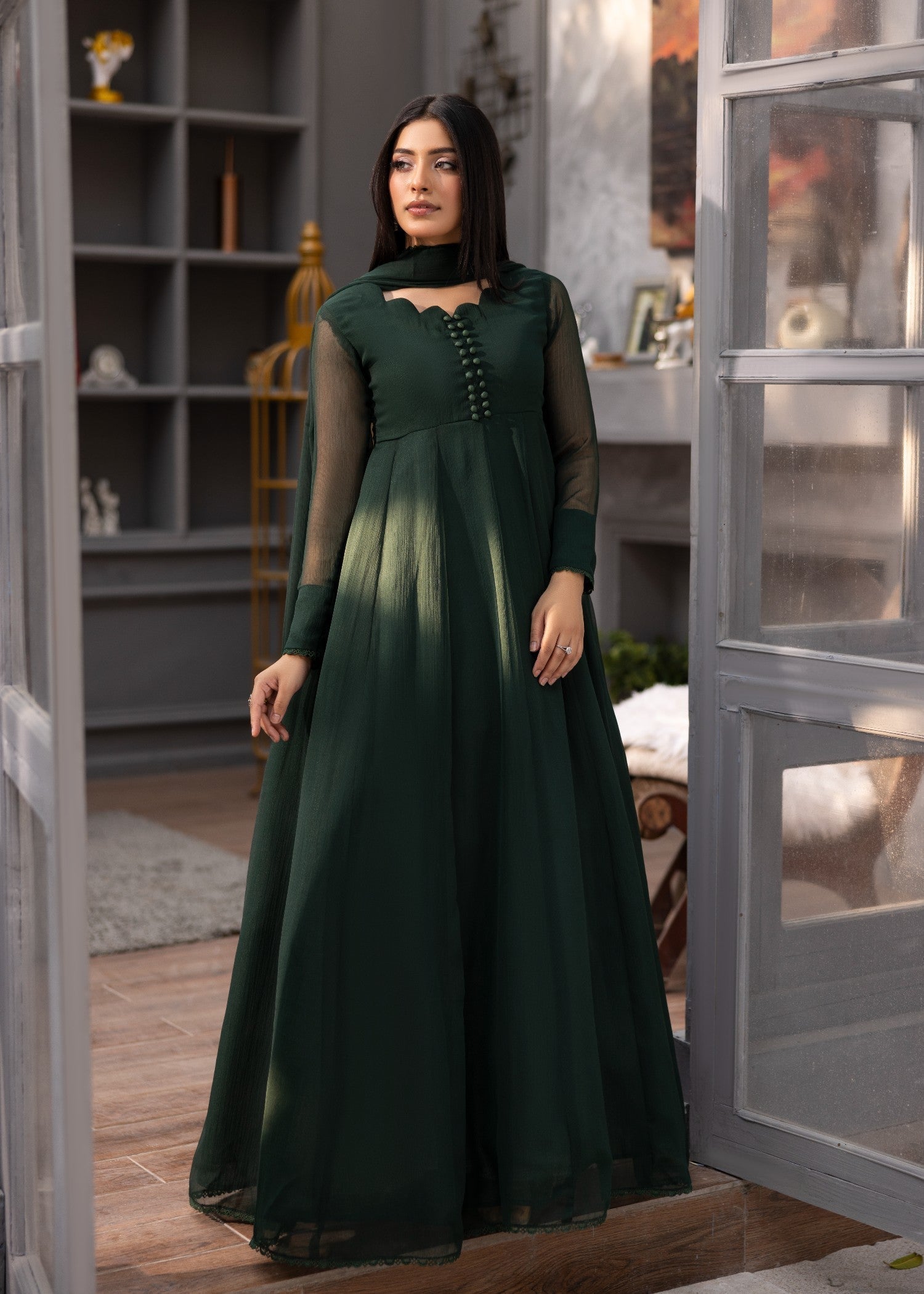 Alyssa BOTTLE GREEN MAXI ALM910 Women 3pcs