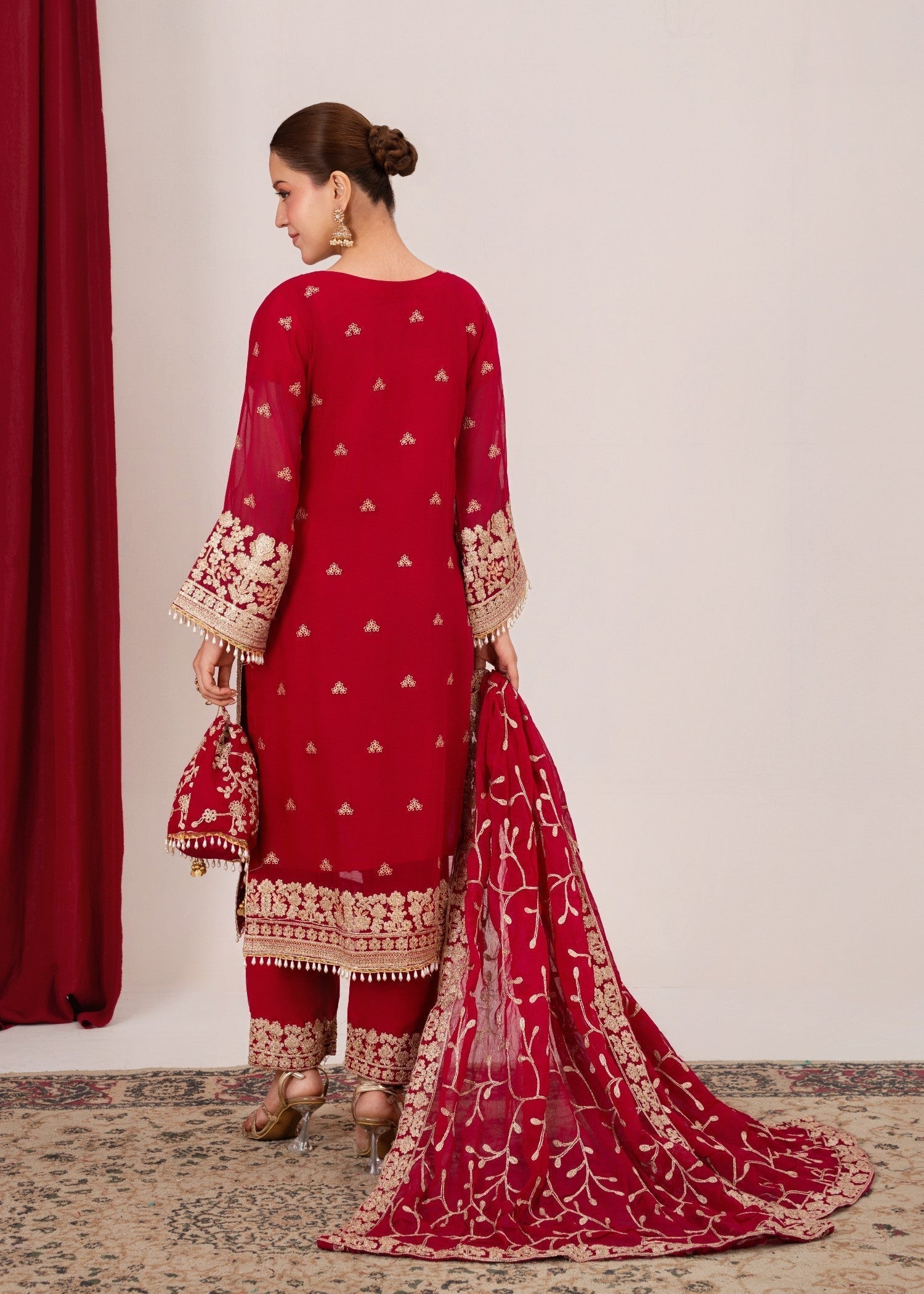 Four Season Boutique HEER HOTPINK RED Women 4pcs