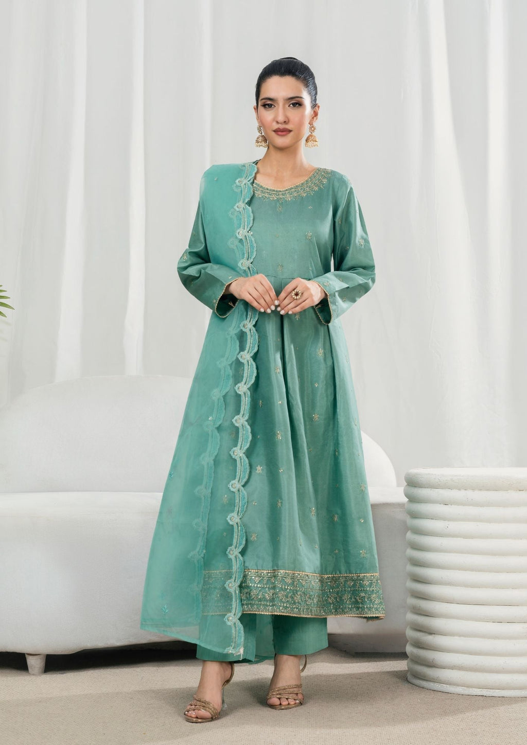 Alfatah Pret Embroidered Raw Silk ZAUQ S25 0201 Women 3pcs
