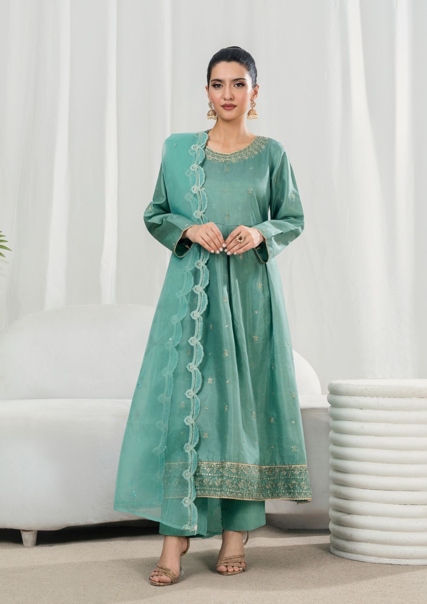 Alfatah Pret Embroidered Raw Silk ZAUQ S25 0201 Women 3pcs