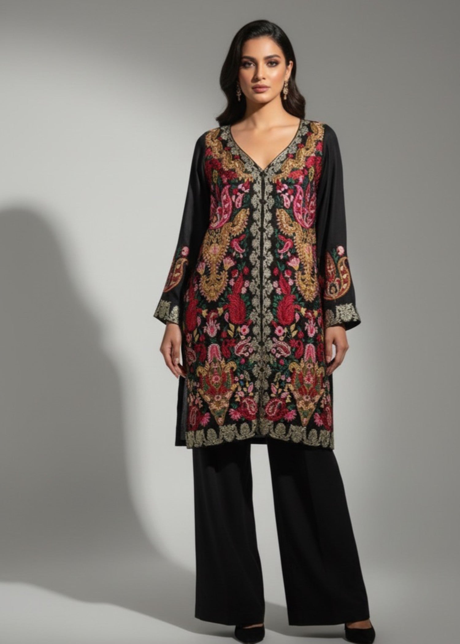 Manaal Arfeen Kashmiri Tanka (only jacket) Women 1pcs