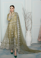 Insiya By Saira Jawad Bridal Maxi Olive Green 216 Women 2pcs