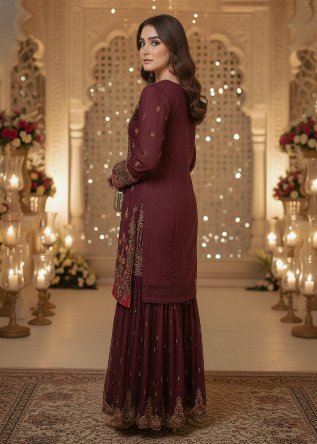 Diara Couture ZOYA US 603 BURGUNDY Women 3pcs