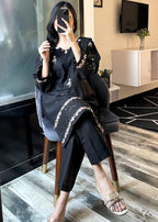 Tehzeeb Libas NOIR BLOOM BLACK Women 2pcs