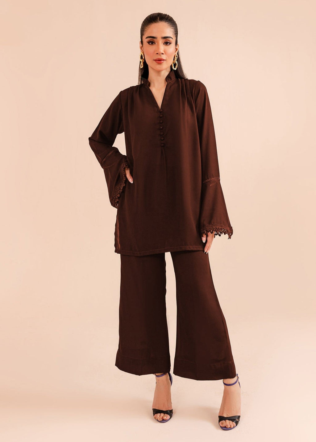 Peach Republic Classic Lace Co Ord Set 01 Women 2pcs