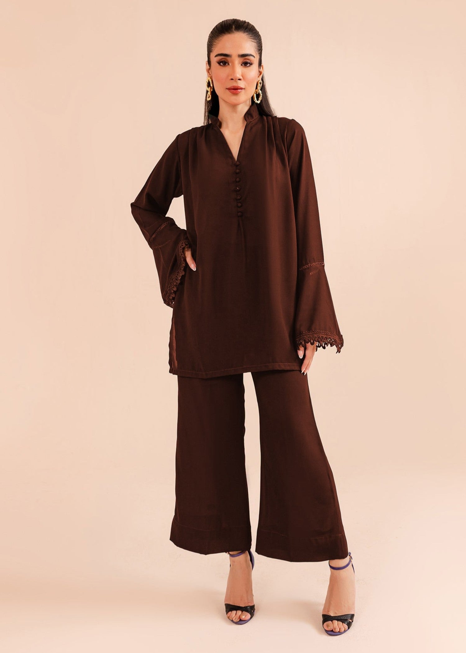 Peach Republic Classic Lace Co Ord Set 01 Women 2pcs