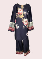 Fabbywear Dori Co ord (Shirt & Trouser) Navy Blue Women 2pcs