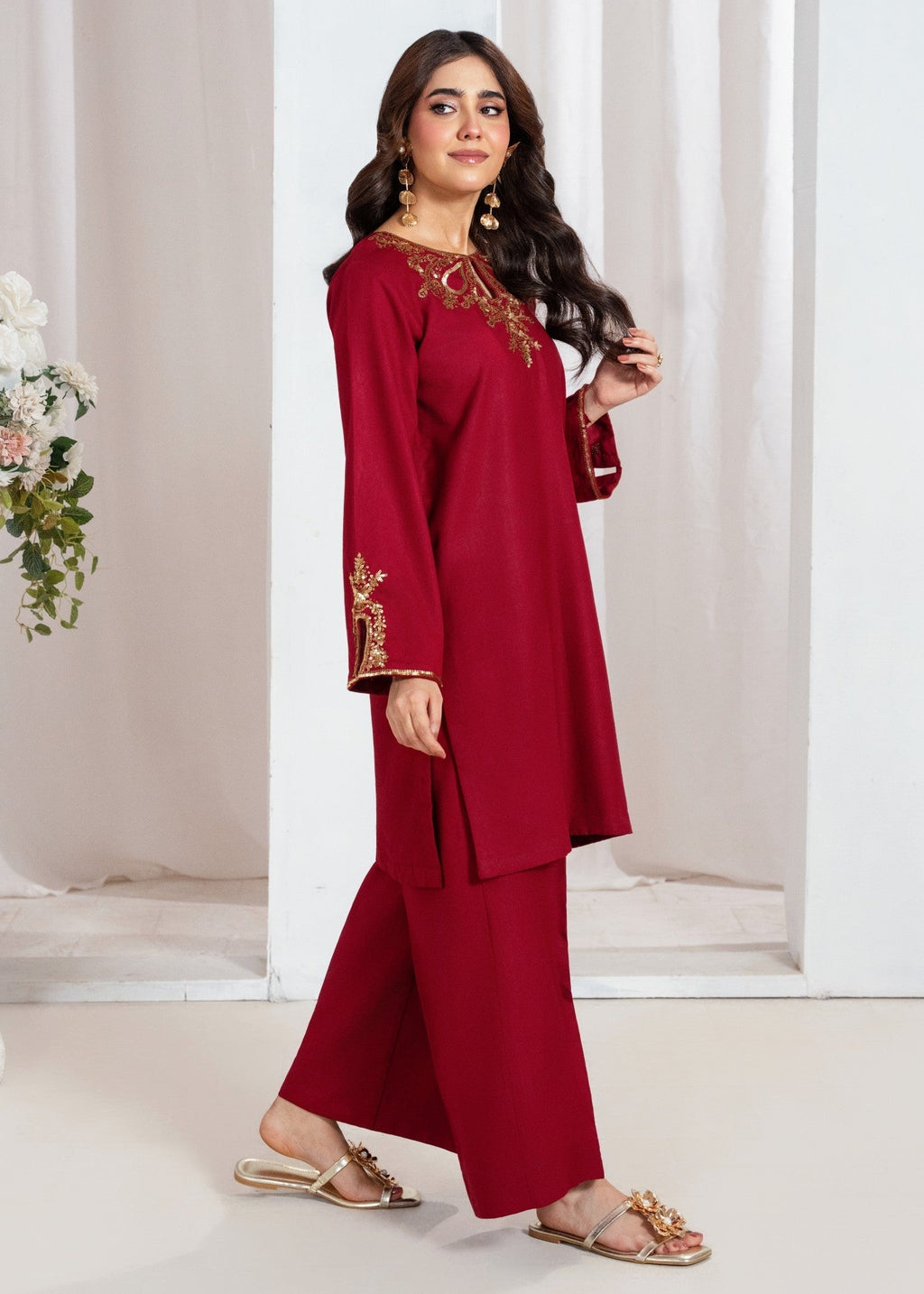 Sahibas By Mirza Dosh Maroon Women 2pcs