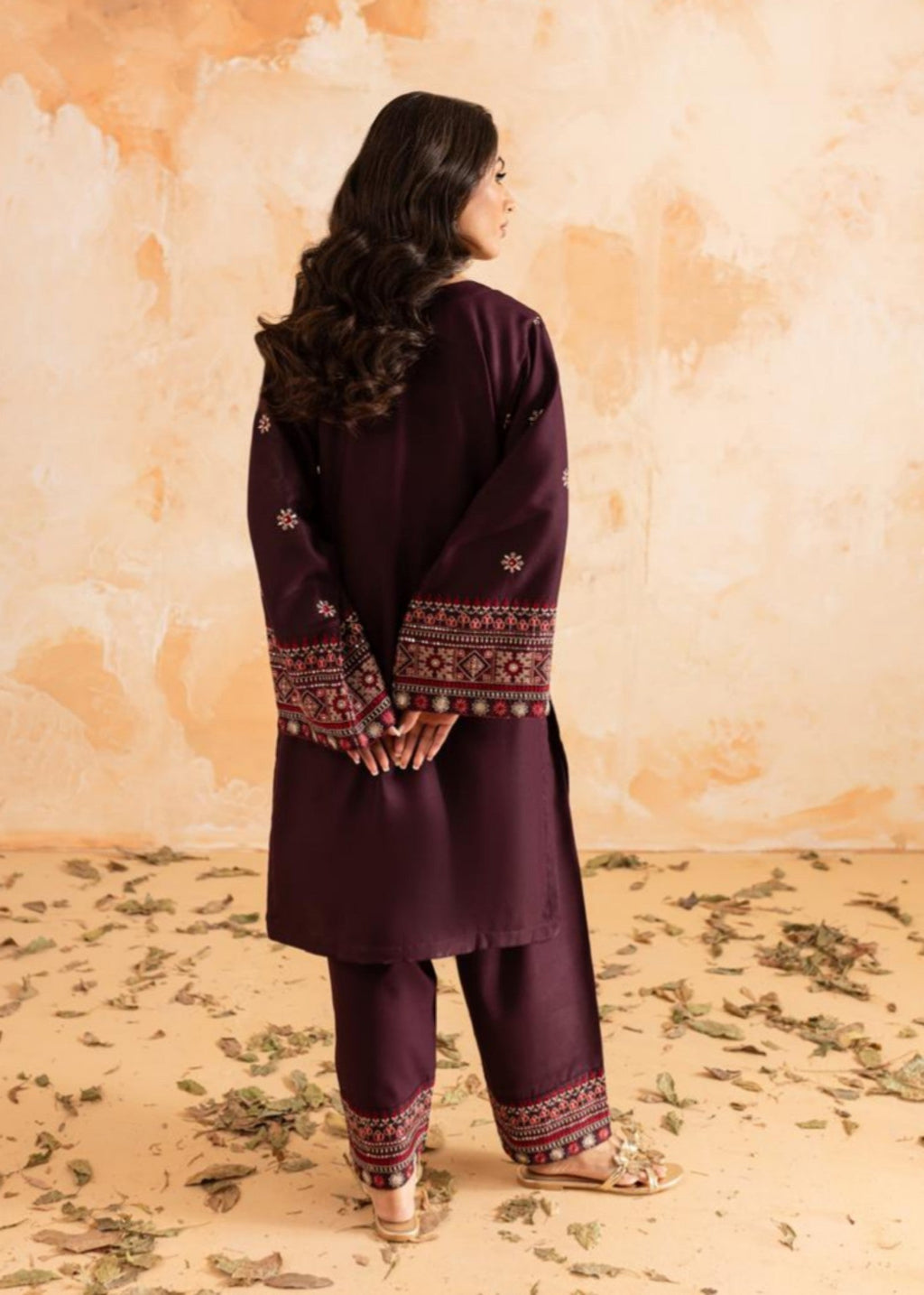 Afsarah Ruby Luxury Embroidered Stitched Dress Women 2pcs