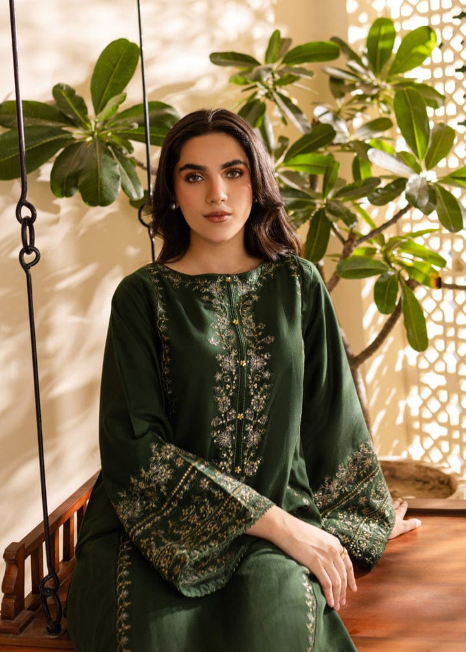 Shehroz Fashion OLIVE BLOOM LAWN EMBROIDERY SUIT Women 2pcs