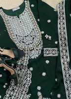 Four Season Boutique FARSHI GHARRARA BOTTLE GREEN Women 3pcs