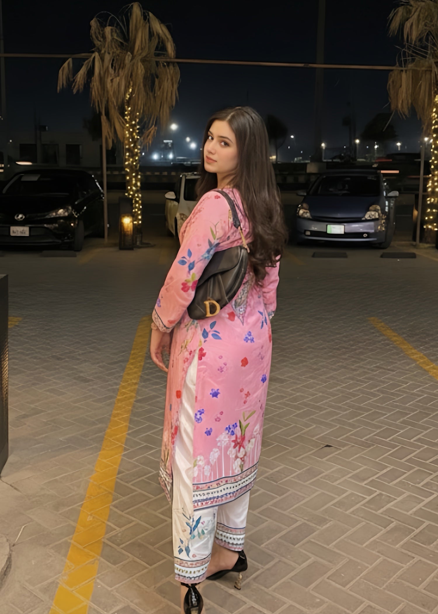 Shanghai Preet Pink floral Women 2pcs